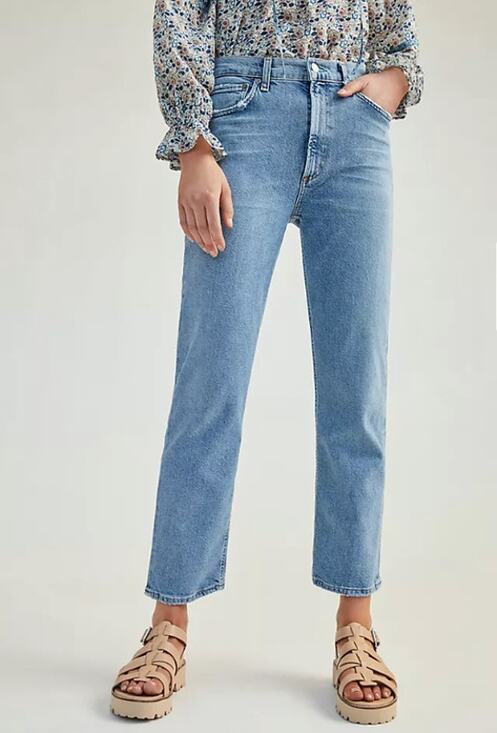Agolde Denim - AGOLDE Wilder Mid Rise Straight Leg Stretch Denim Jean Cascadia Size 26